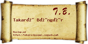 Takaró Böngér névjegykártya